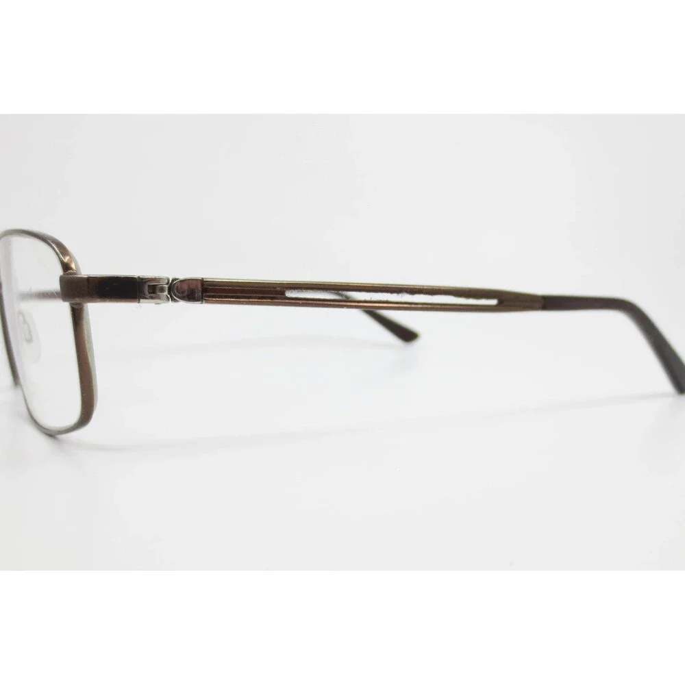 Turboflex TF368 Eyeglass Frames Bronze Brown Rectangular Metal 54-18-140 Mens